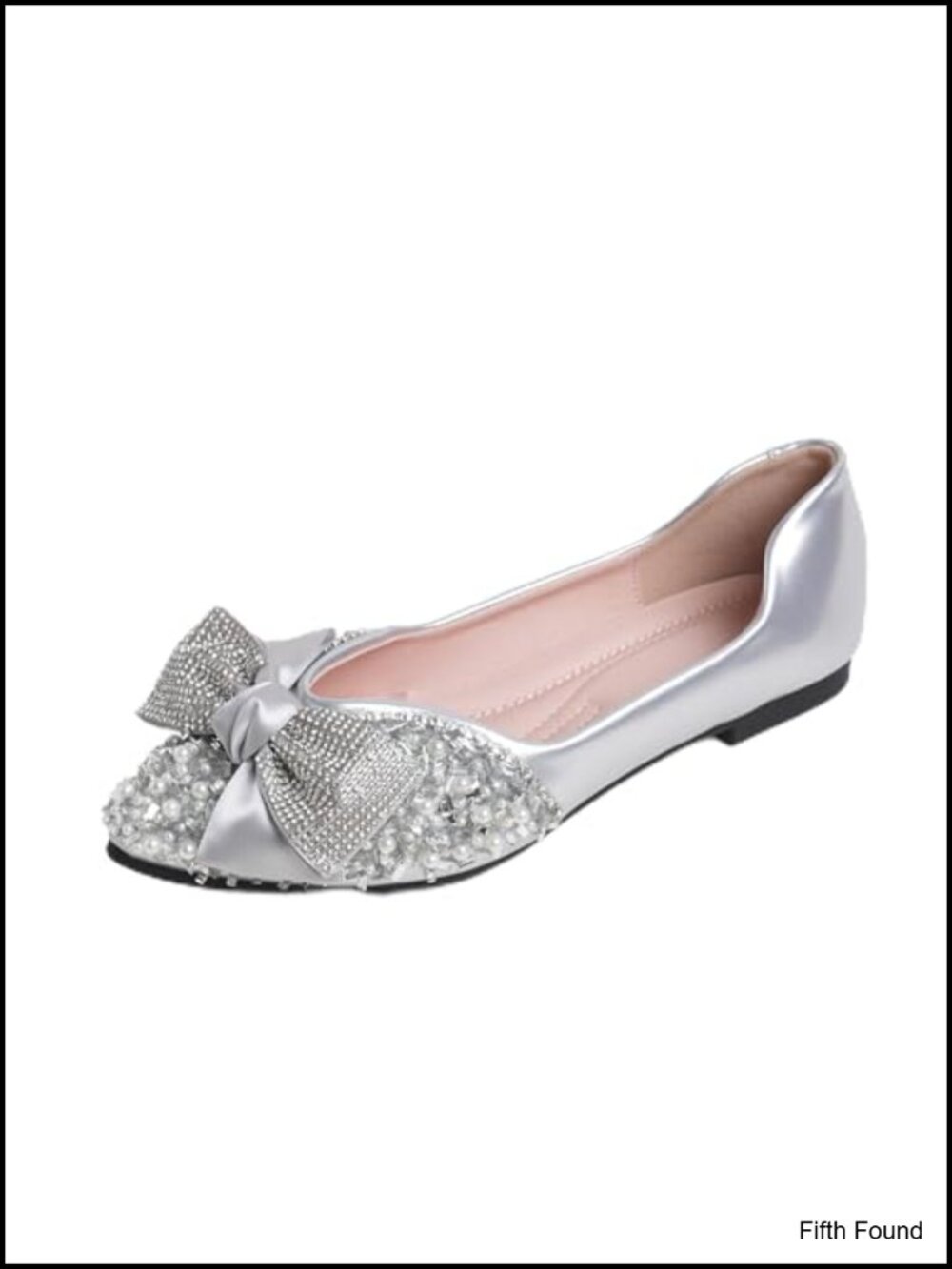 Pointed Toe Rhinestone Slip-On Flats Comfortable Dressy Wedding Work